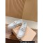 Miu Miu Platform 5cm Loafers in Leather White 2024