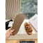 Celine Tippi Slides In Shearling And Calfskin Brown 2024