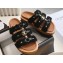 Celine Tippi Slides In Shearling And Calfskin Black 2024