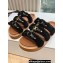 Celine Tippi Slides In Shearling And Calfskin Black 2024