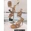 Rene Caovilla sculpted acetate Heel 9.5cm Chandelier Crystal Sandals Beige 2024