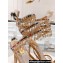 Rene Caovilla sculpted acetate Heel 9.5cm Chandelier Crystal Sandals Beige 2024