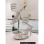 Rene Caovilla sculpted acetate Heel 9.5cm Chandelier Crystal Sandals White 2024
