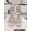 Rene Caovilla sculpted acetate Heel 9.5cm Chandelier Crystal Sandals White 2024