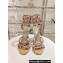 Rene Caovilla Heel 9.5cm Chandelier Crystal Sandals Beige/Multicolor 2024