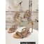 Rene Caovilla Heel 9.5cm Chandelier Crystal Sandals Beige/Multicolor 2024