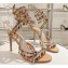 Rene Caovilla Heel 9.5cm Chandelier Crystal Sandals Beige/Multicolor 2024