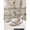 Rene Caovilla Heel 9.5cm Chandelier Crystal Sandals White 2024