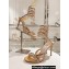 Rene Caovilla Heel 9.5cm Chandelier Crystal Sandals Beige/Silver 2024
