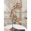 Rene Caovilla Heel 9.5cm Chandelier Crystal Sandals Beige/Silver 2024