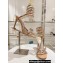 Rene Caovilla Heel 9.5cm Chandelier Crystal Sandals Beige/Silver 2024