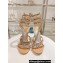 Rene Caovilla Heel 9.5cm Chandelier Crystal Sandals Beige/Silver 2024