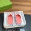 Gucci Women/Men platform Rubber slide sandals GG Pink 2024