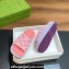 Gucci Women/Men platform Rubber slide sandals GG Pink 2024