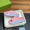 Gucci Women/Men platform Rubber slide sandals GG Pink 2024
