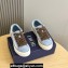 Dior B33 Women/Men Sneakers in Gray and White Dior Oblique Jacquard and Blue Suede 2024