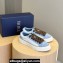 Dior B33 Women/Men Sneakers in Gray and White Dior Oblique Jacquard and Blue Suede 2024
