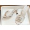 Gucci Heel 7.5cm Women's Slides with Crystal Double G in Leather White 2024