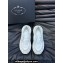 Prada Systeme brushed leather Men's sneakers with bike fabric and suede elements White 2024