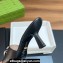 Gucci Heel 7.5cm Women's Slides with Crystal Double G in Leather Black 2024