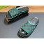 Gucci Women/Men platform Rubber slide sandals GG Black/Green 2024