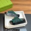 Gucci Women/Men platform Rubber slide sandals GG Black/Green 2024