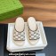 Gucci Women/Men platform Rubber slide sandals GG White/Black 2024