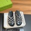 Gucci Women/Men platform Rubber slide sandals GG Black/White 2024