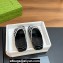 Gucci Women/Men platform Rubber slide sandals GG Black/White 2024