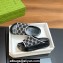 Gucci Women/Men platform Rubber slide sandals GG Black/White 2024