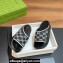 Gucci Women/Men platform Rubber slide sandals GG Black/White 2024