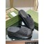 Gucci Women/Men platform Rubber slide sandals with Interlocking G Black 2024