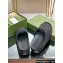 Gucci Women/Men platform Rubber slide sandals with Interlocking G Black 2024