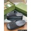 Gucci Women/Men platform Rubber slide sandals with Interlocking G Black 2024