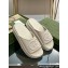 Gucci Women/Men platform Rubber slide sandals with Interlocking G White 2024
