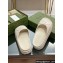 Gucci Women/Men platform Rubber slide sandals with Interlocking G White 2024