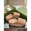 Gucci Women/Men platform Rubber slide sandals with Interlocking G Beige 2024