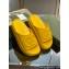 Gucci Women/Men platform Rubber slide sandals with Interlocking G Yellow 2024