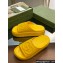 Gucci Women/Men platform Rubber slide sandals with Interlocking G Yellow 2024