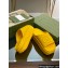 Gucci Women/Men platform Rubber slide sandals with Interlocking G Yellow 2024