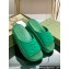 Gucci Women/Men platform Rubber slide sandals with Interlocking G Green 2024