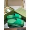 Gucci Women/Men platform Rubber slide sandals with Interlocking G Green 2024