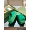 Gucci Women/Men platform Rubber slide sandals with Interlocking G Green 2024