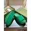 Gucci Women/Men platform Rubber slide sandals with Interlocking G Green 2024