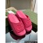 Gucci Women/Men platform Rubber slide sandals with Interlocking G Fuchsia 2024