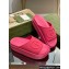 Gucci Women/Men platform Rubber slide sandals with Interlocking G Fuchsia 2024