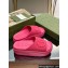 Gucci Women/Men platform Rubber slide sandals with Interlocking G Fuchsia 2024