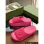 Gucci Women/Men platform Rubber slide sandals with Interlocking G Fuchsia 2024