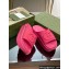 Gucci Women/Men platform Rubber slide sandals with Interlocking G Fuchsia 2024