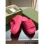 Gucci Women/Men platform Rubber slide sandals with Interlocking G Fuchsia 2024